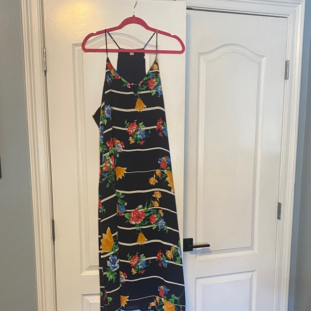 Gibson Latimer Blue Floral Maxi Dress